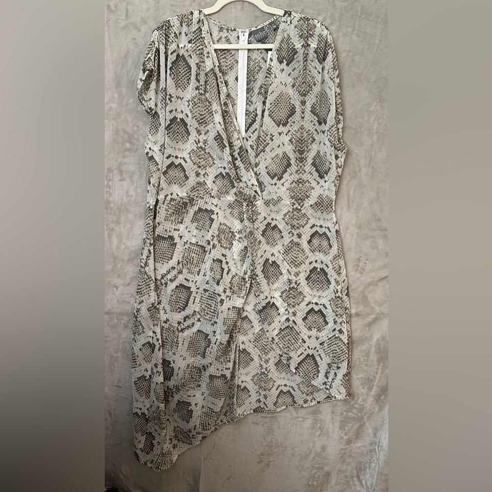 Soho Asymmetrical Sheath Dress XXL Sheer